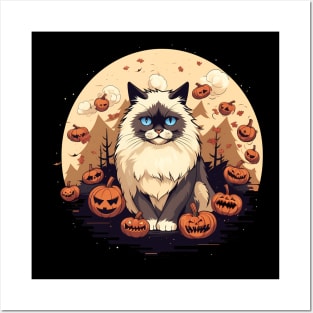 Ragdoll Cat Halloween, Cat Lover Posters and Art